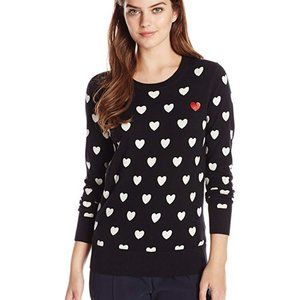 French Connection Black Broken Heart Sweater